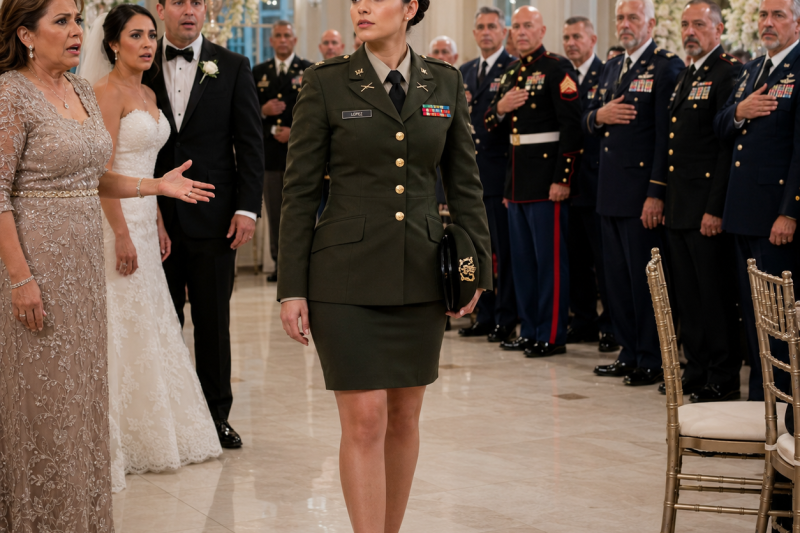 Mi mamá me pidió esconder mi uniforme en la boda de mi hermano porque “daba vergüenza”; al entrar, 12 veteranos se pusieron de pie