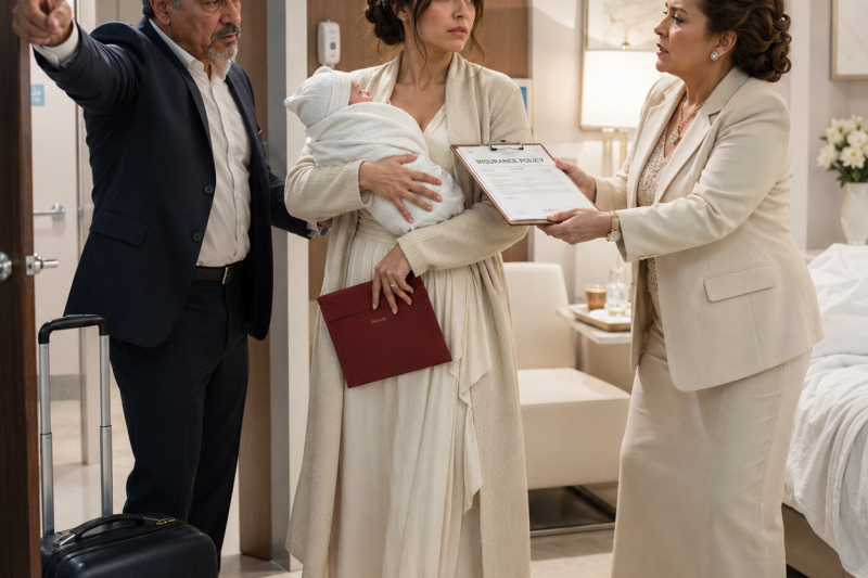 Tres días después de parir sola, mis padres me echaron del hospital con mi bebé; no sabían que la póliza que querían hacerme firmar iba a revelar quién quemó a mi esposo