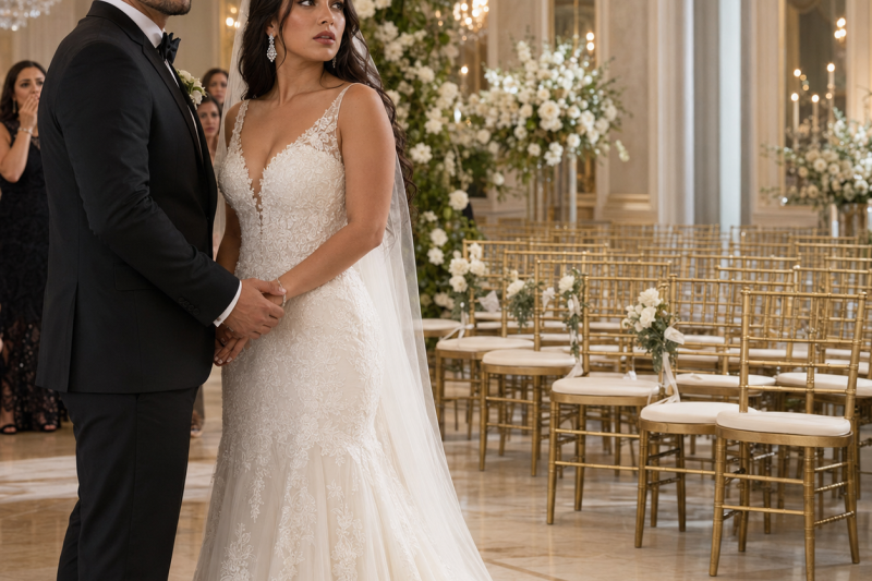 Mi familia dejó 34 sillas vacías en mi boda porque mi novio “solo era security”; no sabían que 48 horas después todo Houston sabría su nombre