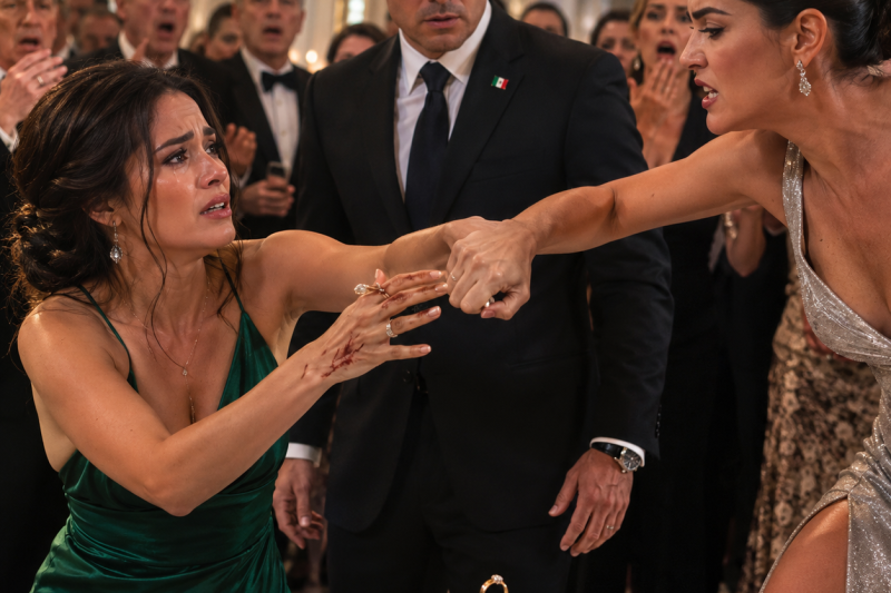 La hija de un senador me arrancó el anillo en plena cena de gala y gritó que una vendedora de pollo jamás debía tocar la mano de un hombre como Santiago Robles.