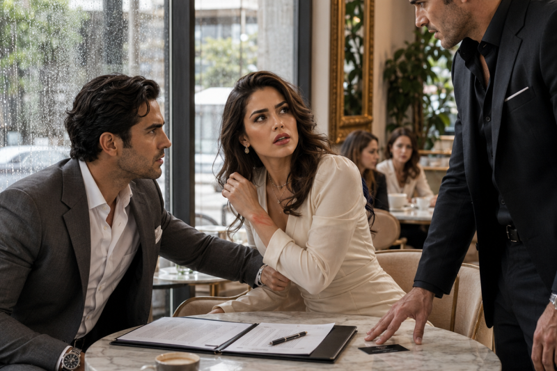 Fui a firmar mi divorcio en una cafetería y mi ex me amenazó en italiano creyendo que nadie entendía; un desconocido tradujo cada palabra y cambió mi destino