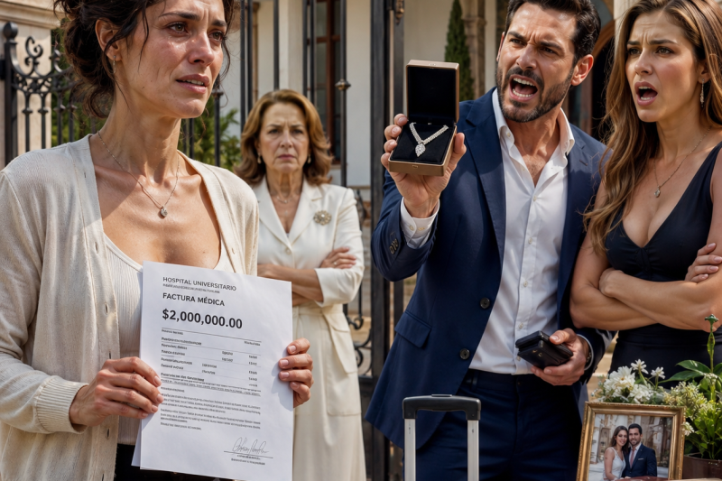 El collar que mi esposo le puso a su amante costaba 2,000,000 de pesos: exactamente lo que me faltaba para no morirme.