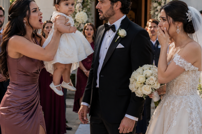 Mi hermana levantó a su bebé en medio de mi boda y dijo frente a todos: “Dara, saluda a tu papá… hoy también se casó contigo”.
