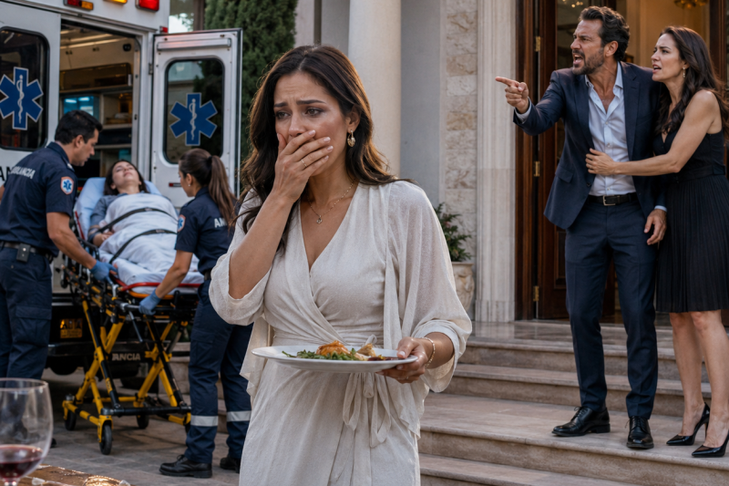 La noche que entendí que mi esposo quería quitarme todo, una ambulancia llegó a mi casa antes de que yo supiera que alguien había intentado convertir mi cena en una trampa.