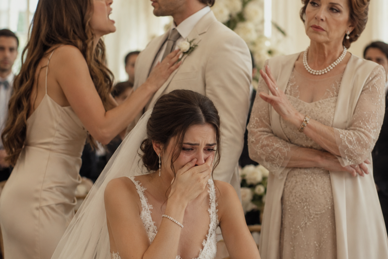 El día que debía firmar mi acta de matrimonio, una mujer apareció en mi boda gritando que mi esposo todavía era suyo… y mi suegra me pidió que sonriera para no avergonzar a la familia.