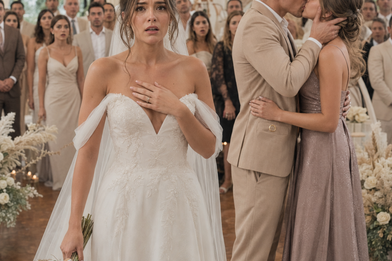 Mi prometido no sólo me dejó plantada frente a 180 invitados; 23 minutos después, lo vi besando a mi hermana adoptiva con mi anillo de boda todavía en el bolsillo de su saco.