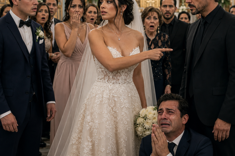 Descubrí a mi prometido con mi dama de honor 10 minutos antes de la boda; cuando lo expuse en el altar, un hombre temido entró a cobrarle una deuda millonaria