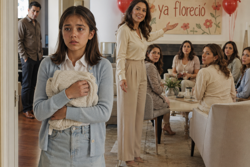 Mi mamá anunció mi primera menstruación como si fuera una quinceañera, con globos rojos, vecinas sentadas en la sala y mi nombre escrito en una cartulina que decía: “Nuestra Sofi ya floreció”.