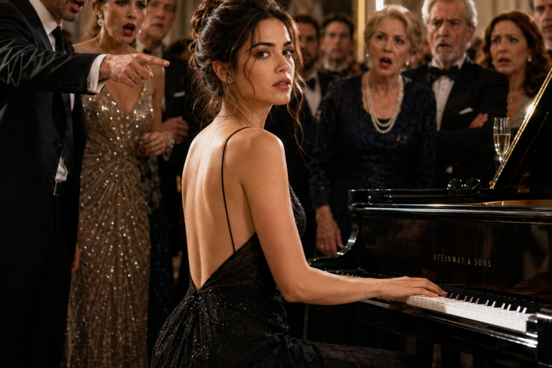 En la gala donde mi esposo quiso humillarme frente a todos, me senté al piano sin decir mi verdadero nombre y el salón entero descubrió a la mujer que él había enterrado…