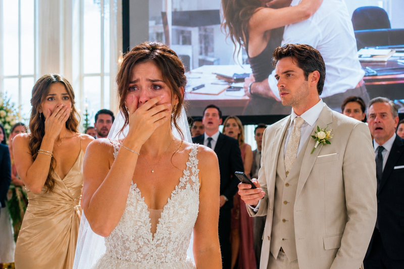 El día de mi boda, mi prometido proyectó en la pantalla gigante un video donde se besaba con mi mejor amiga sobre el escritorio de la empresa que yo misma había salvado de la quiebra.