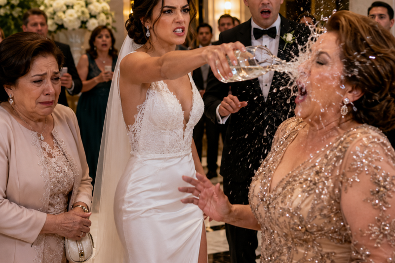 Mi suegra humilló a mi mamá en pleno hotel el día de mi boda, pero no imaginó que yo subiría al altar con el micrófono y cancelaría todo frente a 300 invitados…