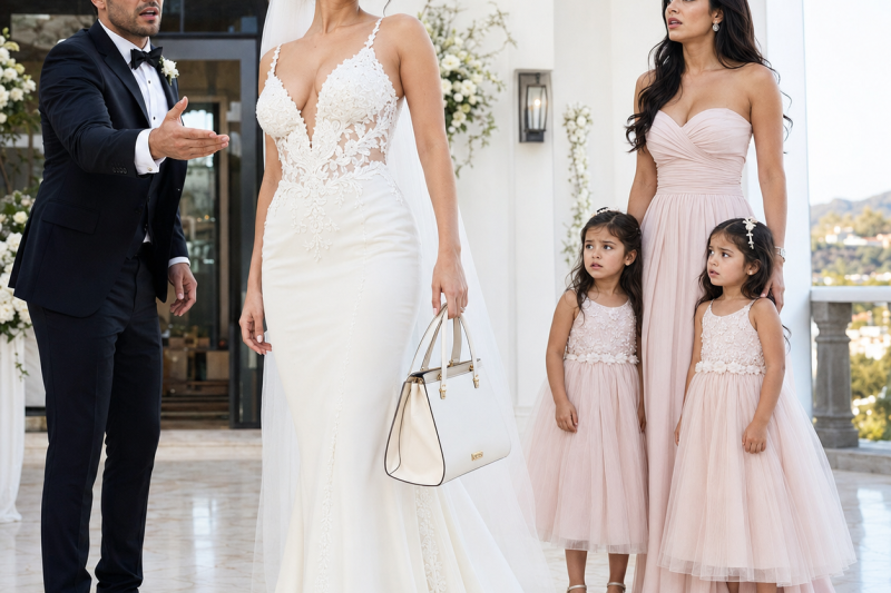 Mi esposo llegó a nuestra boda en Los Ángeles con mi hermana adoptiva y sus gemelos; no sabía que yo llevaba la anulación en mi bolso