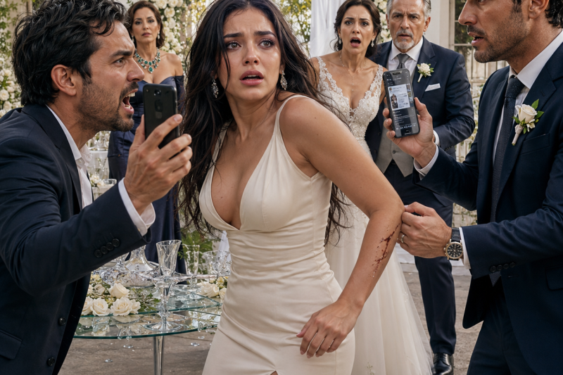 El hombre que me salvó de ser vendida por mi propio novio apareció 12 horas después en la boda de mi mamá, mirándome frente a todos como si yo fuera la basura que acababa de colarse en su familia.