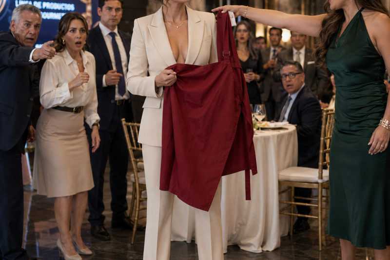 Mi concuña me aventó un mandil en su evento de inversionistas y me obligó a cocinar; cuando el mole salió horrible, su auditoría descubrió mi libreta robada…