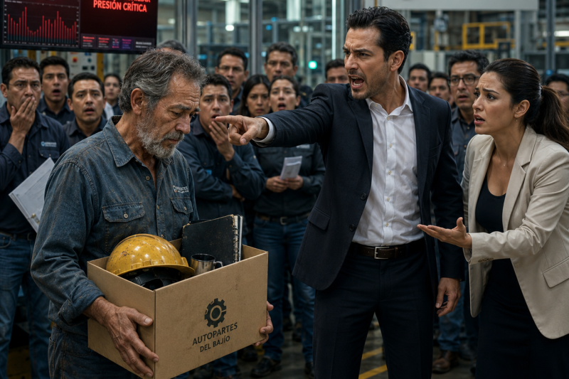El jefe humilló al viejo técnico sin título frente a toda la planta en Querétaro, pero cuando las máquinas se apagaron, todos buscaron su libreta olvidada…