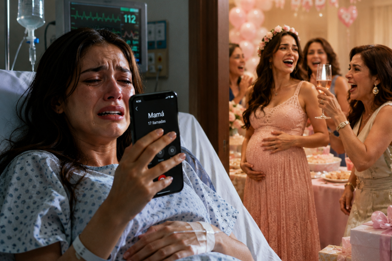 Llamé 17 veces a mi mamá mientras se me reventaba el apéndice; ella eligió el baby shower de mi hermana y yo morí 43 segundos