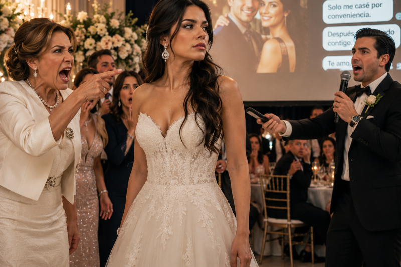 Mi mamá llegó de ivory a mi boda y dijo que alguien debía parecer la novia real; durante el primer baile, mi esposo encendió otra pantalla y expuso su plan