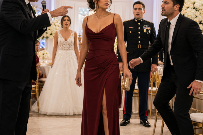 En plena boda de mi hermano militar, el padre de la novia tomó el micrófono para humillarme por ser de secundaria; entonces Mateo se levantó y todo cambió…