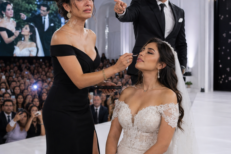 Mi esposo me puso corrector sobre el moretón del cuello y luego me obligó a maquillar a su amante con mi propio vestido de novia frente a 118,000 personas.
