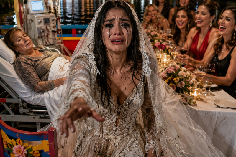 La noche antes de la boda de Max, me obligaron a llorar vestida de La Llorona sobre una trajinera llena de mujeres ricas que se reían mientras mi mamá esperaba una diálisis que yo no podía pagar.