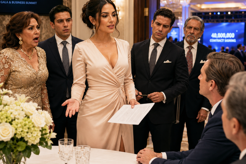 Mi suegra me humilló en una gala de negocios: “Tú ni acabaste el college, solo sirve café”; minutos después, fui la única que pudo salvar su contrato millonario