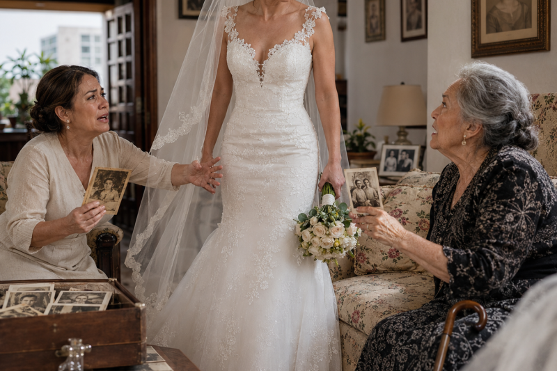 Iba vestida de novia rumbo a mi boda cuando mi mamá me gritó que regresara a casa; allí descubrí que mi futura suegra había destruido a mi familia…