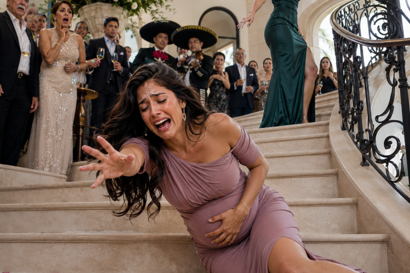 La noche en que Renata Villaseñor me empujó por las escaleras de una hacienda en Jalisco, yo no grité mi nombre; grité por el hijo que nadie debía saber que llevaba dentro