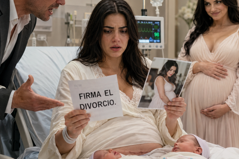 Apenas sobreviví a una cesárea de emergencia con mis gemelos cuando mi esposo me mandó la foto de su amante embarazada: “Firma el divorcio”